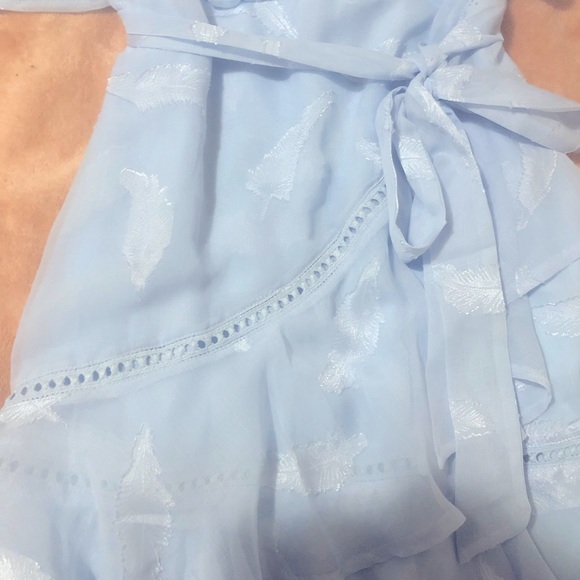 NWT TwoSisters The Label size 2 US XS Light Blue Chiffon dress with liner slip - Picture 7 of 13